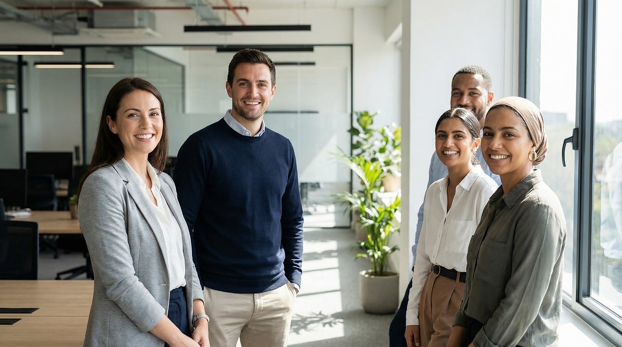 diverse professional business team